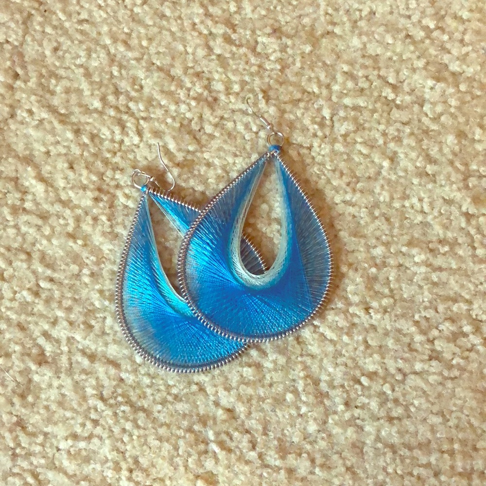 Blue dangle earrings